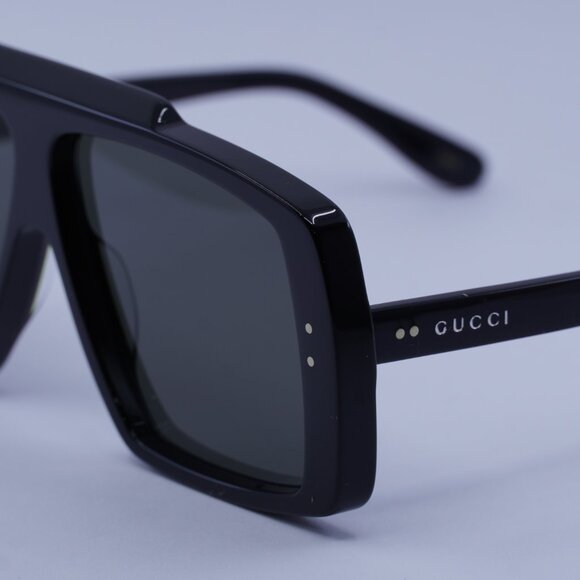 Gucci GG1369S 001 Sunglasses Black Square Frame, Grey Lenses main image 8